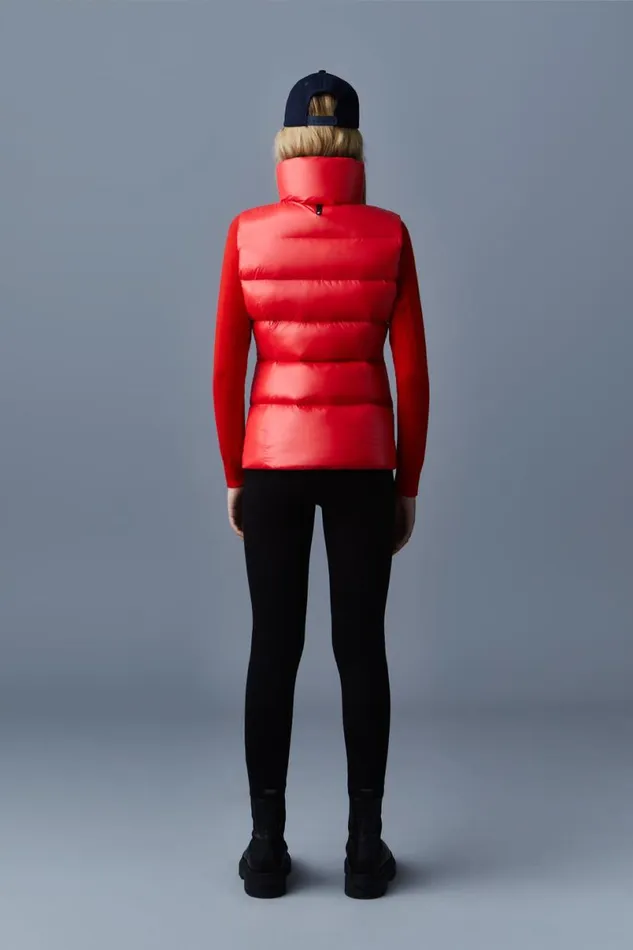 Light Down Jackets Women Mackage CHAYA Lustrous Light Down Vest For Ladies Black Light Down Jackets Women Mackage CHAYA Lustrous Light Down Vest For Ladies Black