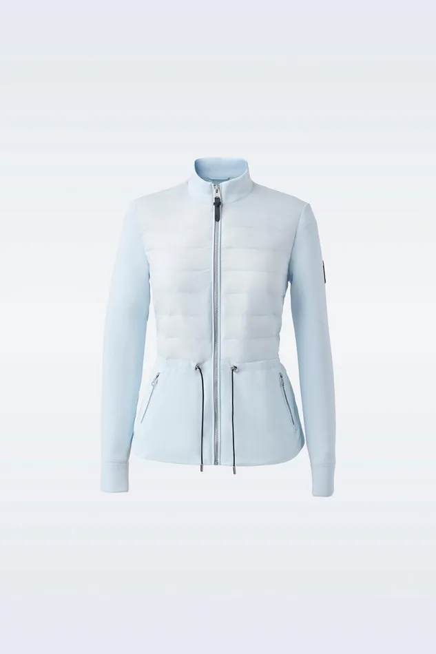 Light Jackets Women Mackage JOYCE Hybrid Jacket With Peplum Black
