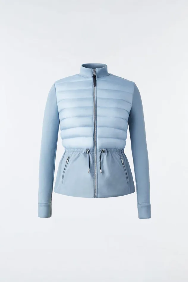 Light Jackets Women Mackage JOYCE Hybrid Jacket With Peplum Black