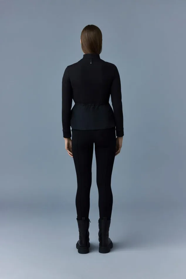 Light Jackets Women Mackage JOYCE Hybrid Jacket With Peplum Black
