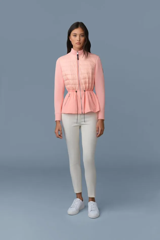 Light Jackets Women Mackage JOYCE Hybrid Jacket With Peplum Black