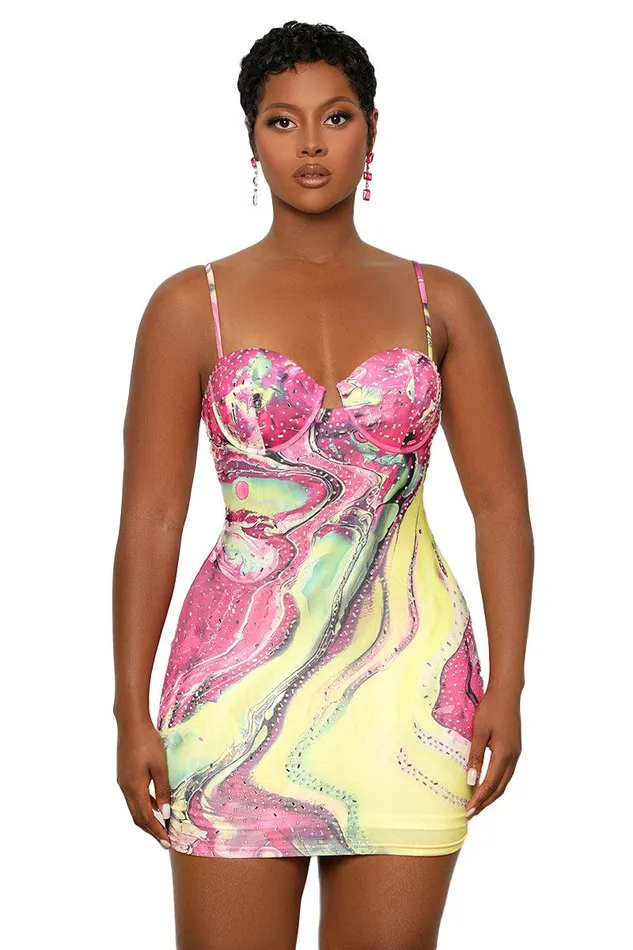 Lilly039s Kloset Dresses Women City Girl Party Dress Pink Multi