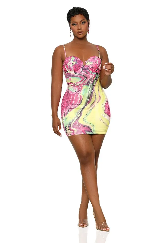 Lilly039s Kloset Dresses Women City Girl Party Dress Pink Multi