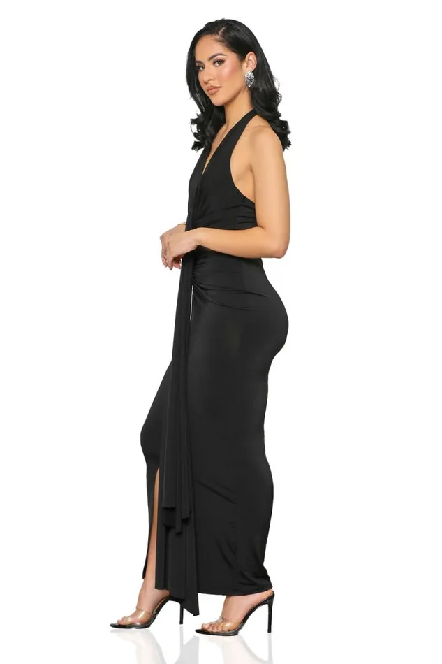 Lilly039s Kloset Dresses Women Cosmopolitan Deep Plunge Dress BlackFINAL SALE