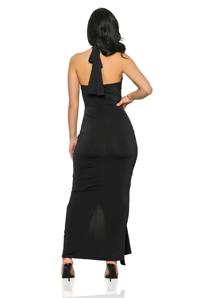 Lilly039s Kloset Dresses Women Cosmopolitan Deep Plunge Dress BlackFINAL SALE