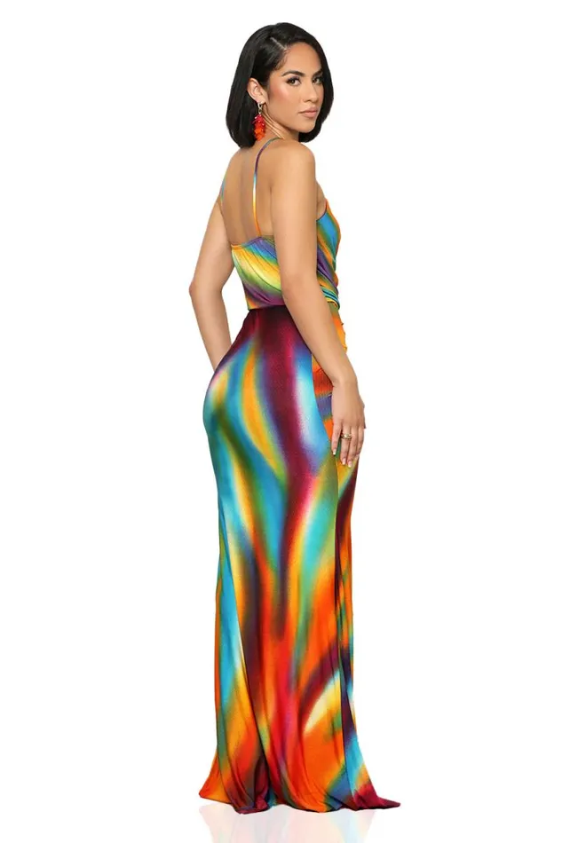 Lilly039s Kloset Dresses Women Taste The Rainbow Maxi Dress
