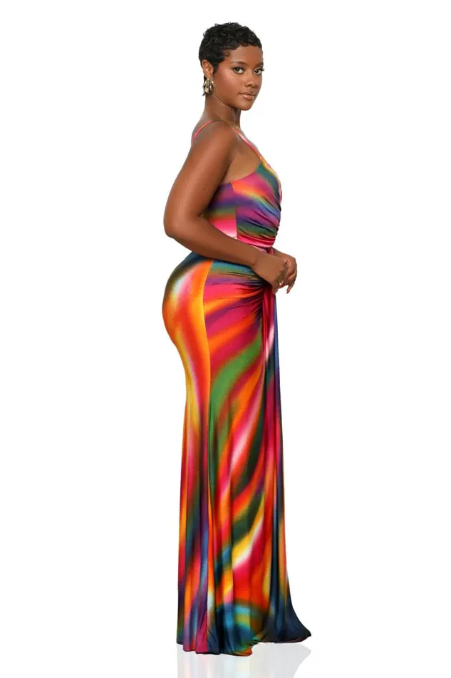 Lilly039s Kloset Dresses Women Taste The Rainbow Maxi Dress