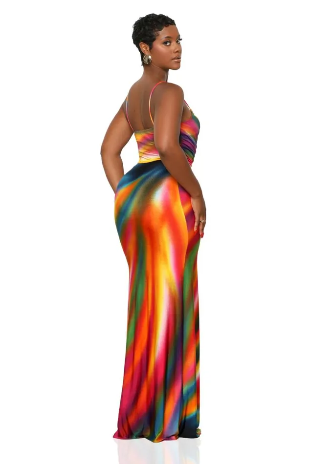 Lilly039s Kloset Dresses Women Taste The Rainbow Maxi Dress