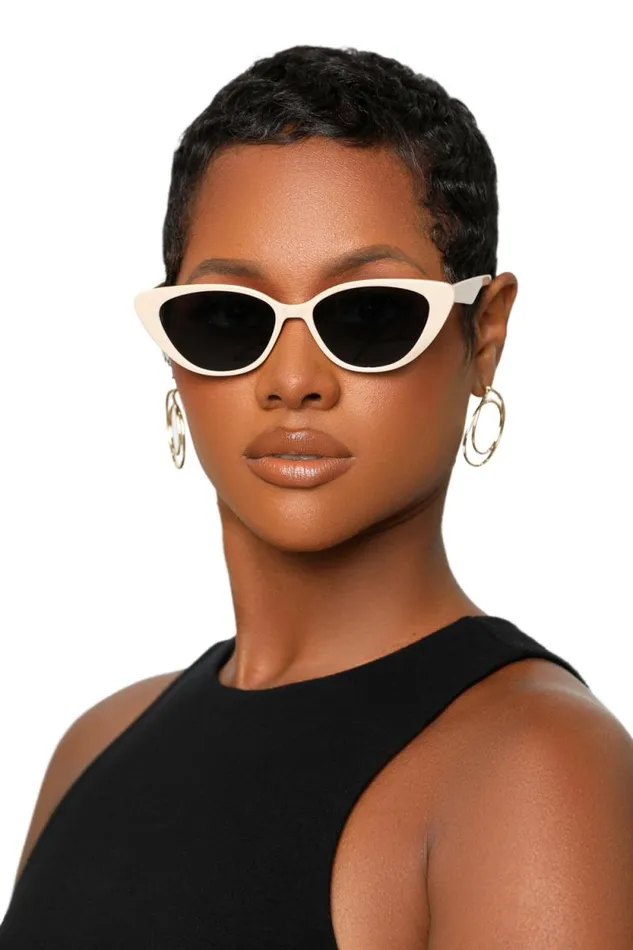 Lilly039s Kloset Eyewear Women Kitty Glam Sunglasses Cream