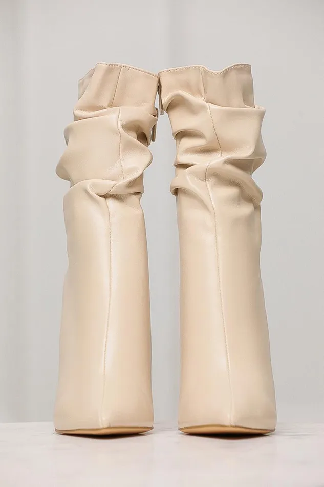 Lilly039s Kloset Heels Women Gianna Booties Ivory FINAL SALE