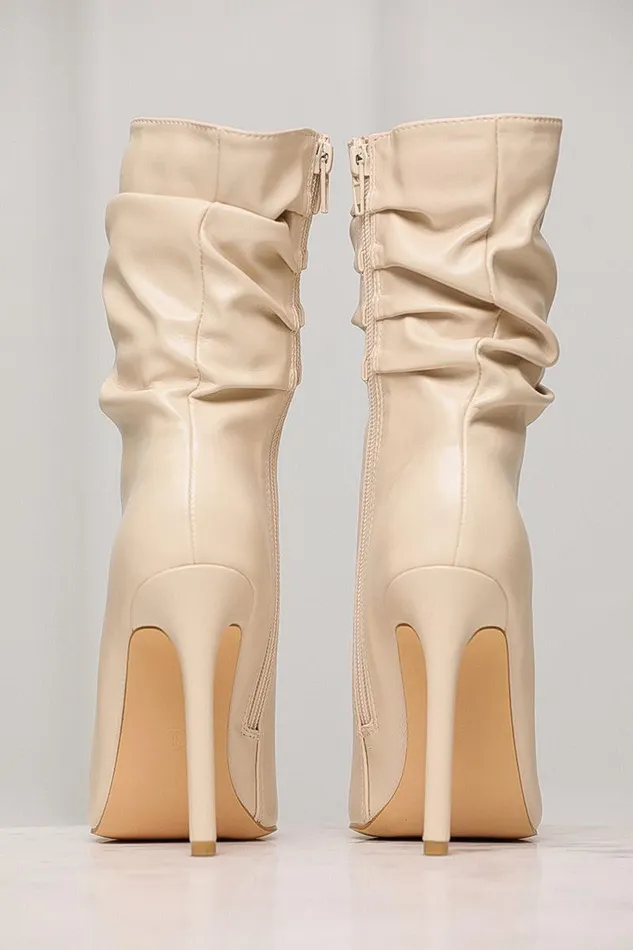 Lilly039s Kloset Heels Women Gianna Booties Ivory FINAL SALE