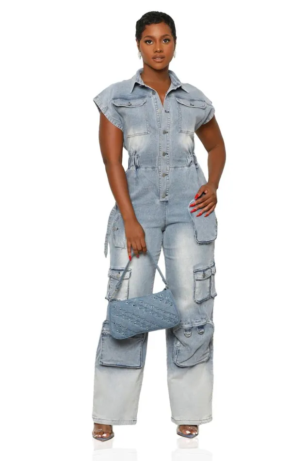 Lilly039s Kloset Jumpsuits and Rompers Women Cargo Utility Jumpsuit