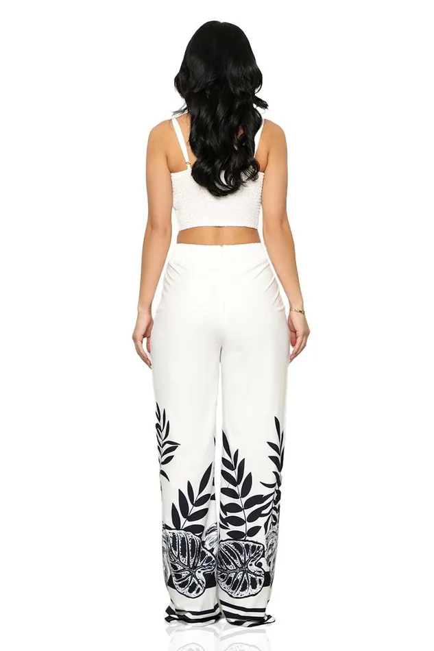 Lilly039s Kloset Sets Women Go With The Flow Pants Set Black and WhiteFINAL SALE