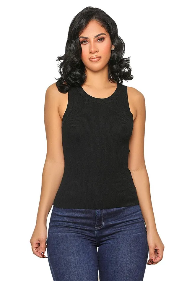 Lilly039s Kloset Tops Women Knit Me Ribbed Tank Top Black FINAL SALE