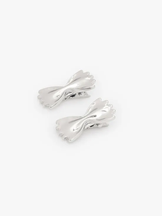 Lisa Says Gah Farfalle Barrette Set Silver Women Hair Accessories