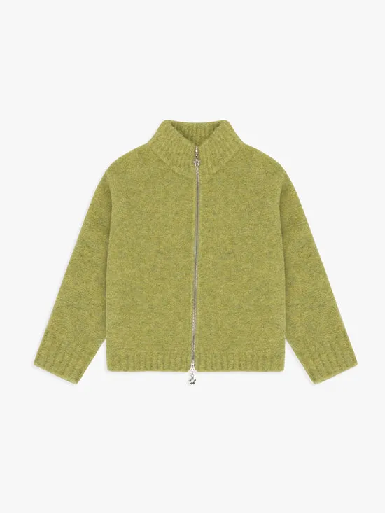 Lisa Says Gah Tops Women Gemma Zip Up Green Marble