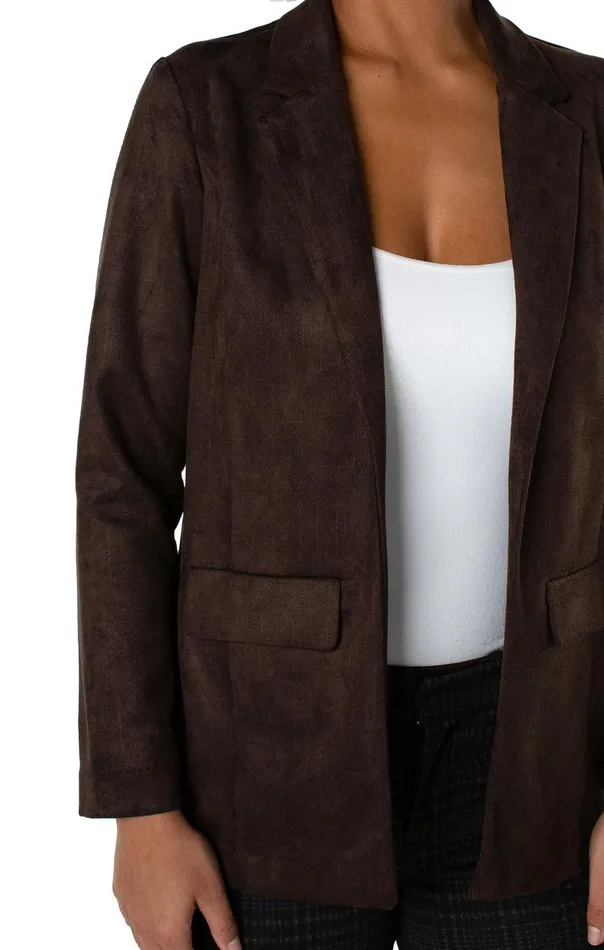 Liverpool Los Angeles BOYFRIEND BLAZER Cedar Brown Broken Geo Women BLAZERS