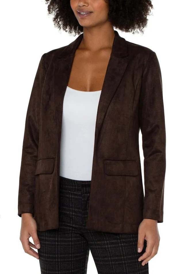 Liverpool Los Angeles BOYFRIEND BLAZER Cedar Brown Broken Geo Women BLAZERS