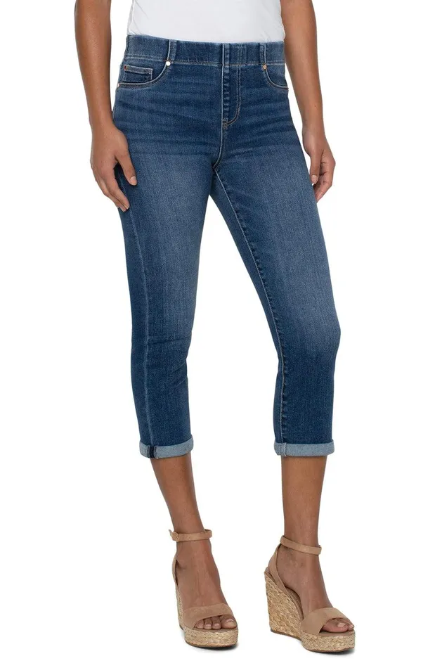 Liverpool Los Angeles CHLOE CROP ROLLED CUFF Fowler Women HIRISE