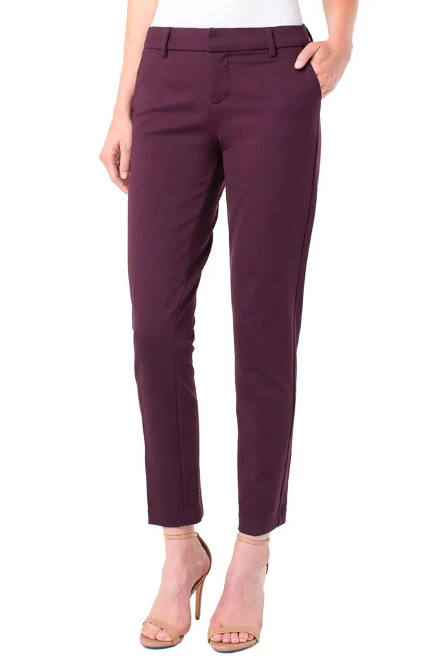 Liverpool Los Angeles KELSEY KNIT TROUSER SUPER STRETCH PONTE Aubergine Women TROUSERS