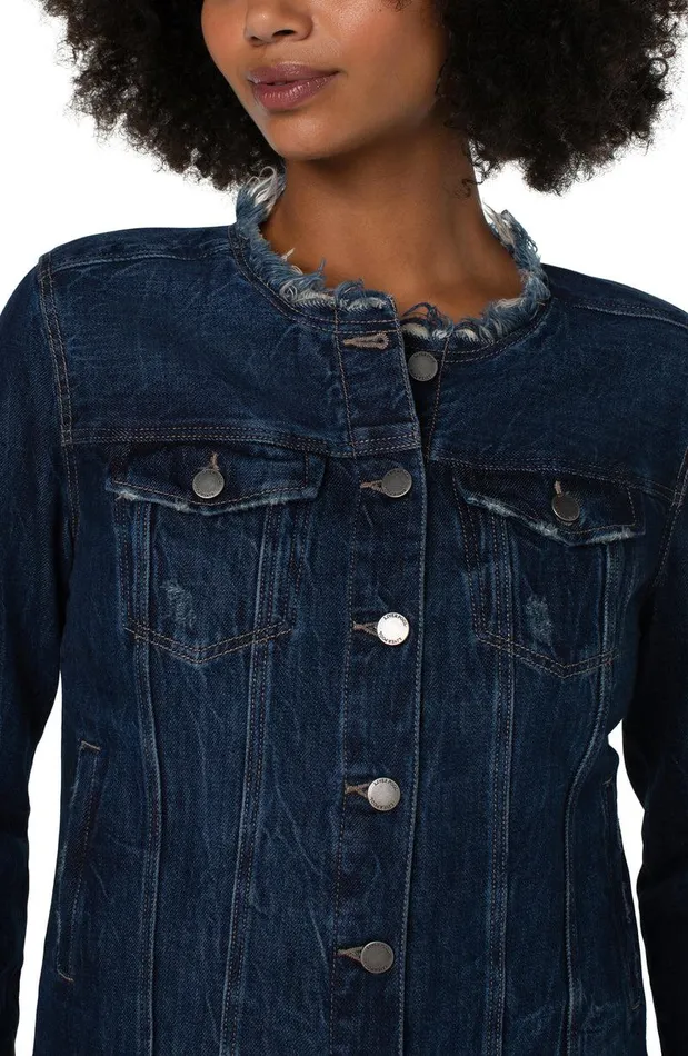 Liverpool Los Angeles LACE UP DENIM JACKET Davidson Women JEAN JACKETS