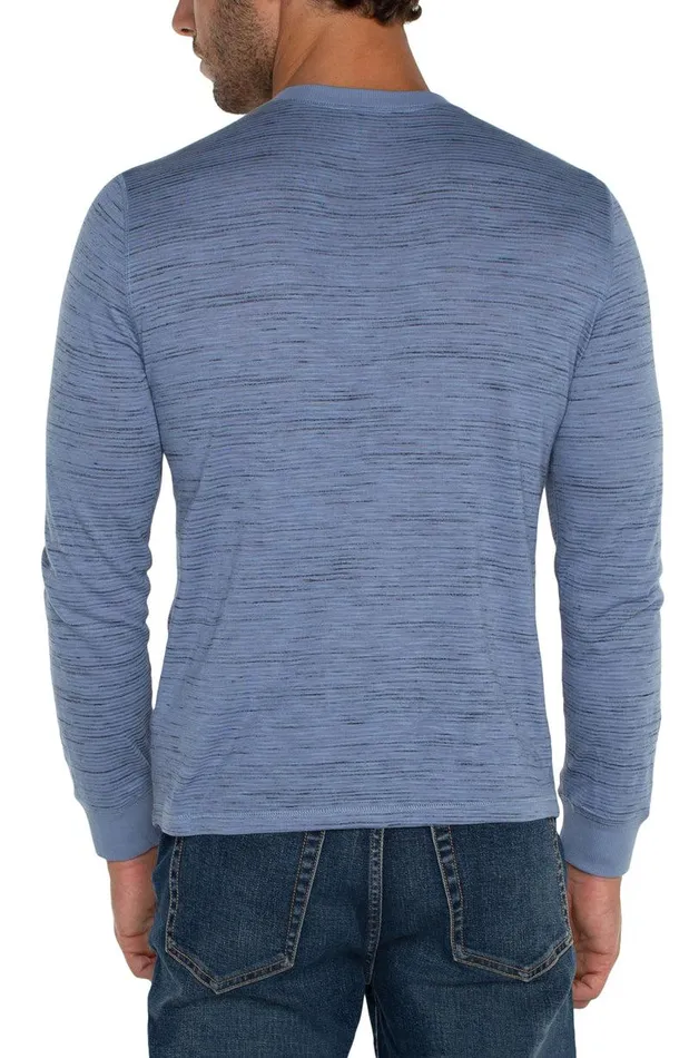 Liverpool Los Angeles LONG SLEEVE HENLEY Country Blue Men HENLEYS