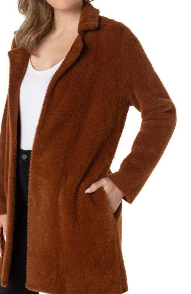 Liverpool Los Angeles OPEN FRONT COATIGAN SWEATER Penny Brown Women COATIGANS