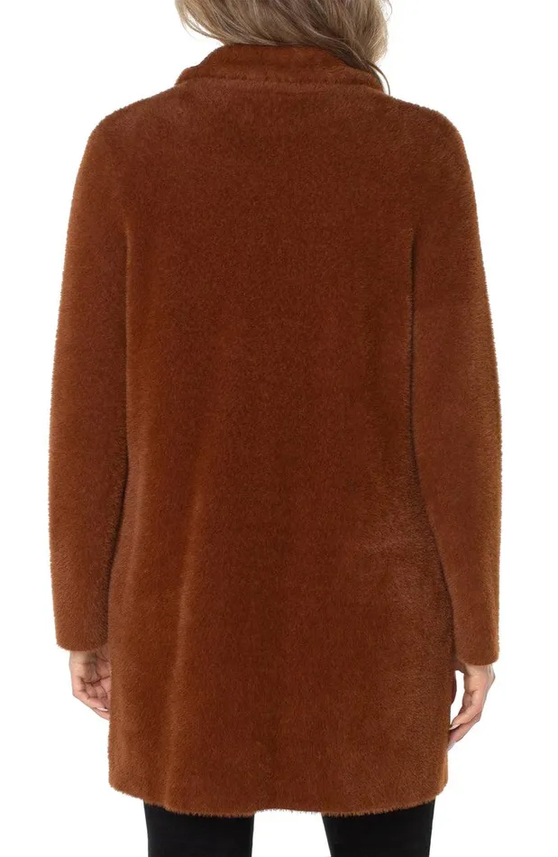 Liverpool Los Angeles OPEN FRONT COATIGAN SWEATER Penny Brown Women COATIGANS