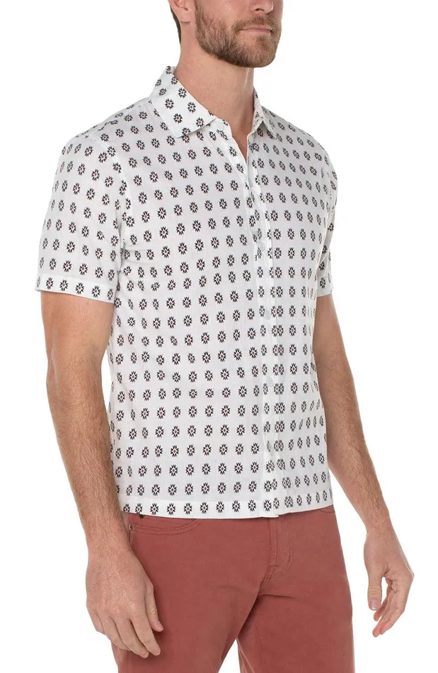 Liverpool Los Angeles PRINTED SHORT SLEEVE SHIRT Black Clay Multi Men BUTTON DOWNS