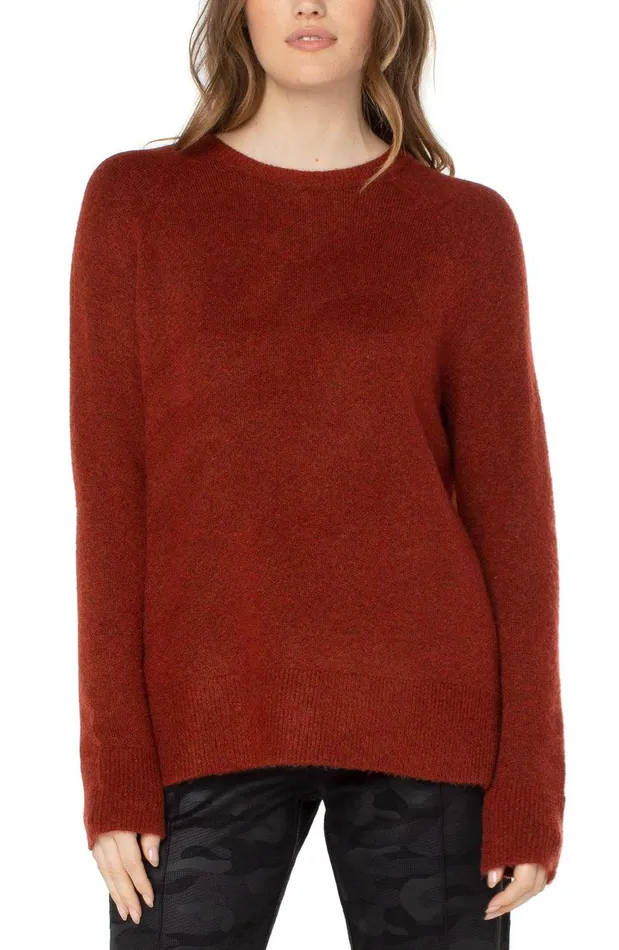 Liverpool Los Angeles RAGLAN SWEATER WITH SIDE SLITS Saffron Heather Women SWEATERS