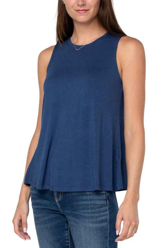 Liverpool Los Angeles SLEEVELESS SCOOP NECK TANK Night Sky Blue Women TSHIRTS