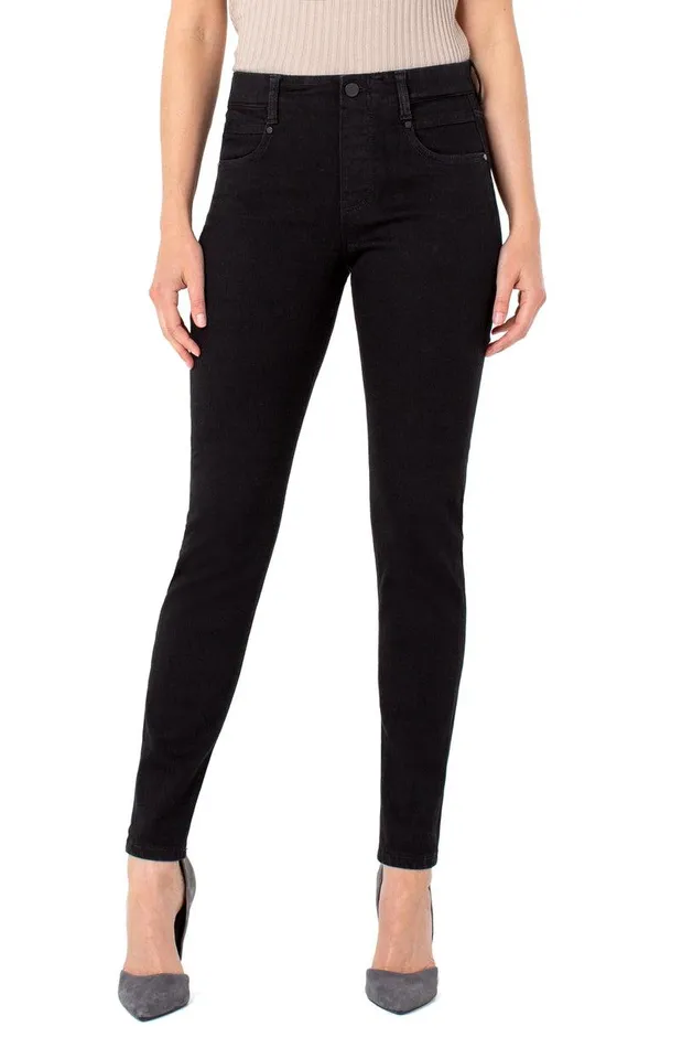 Liverpool Los Angeles THE GIA GLIDER PULLON SKINNY ECO Black Rinse Women SKINNY
