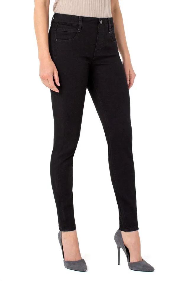 Liverpool Los Angeles THE GIA GLIDER PULLON SKINNY ECO Black Rinse Women SKINNY