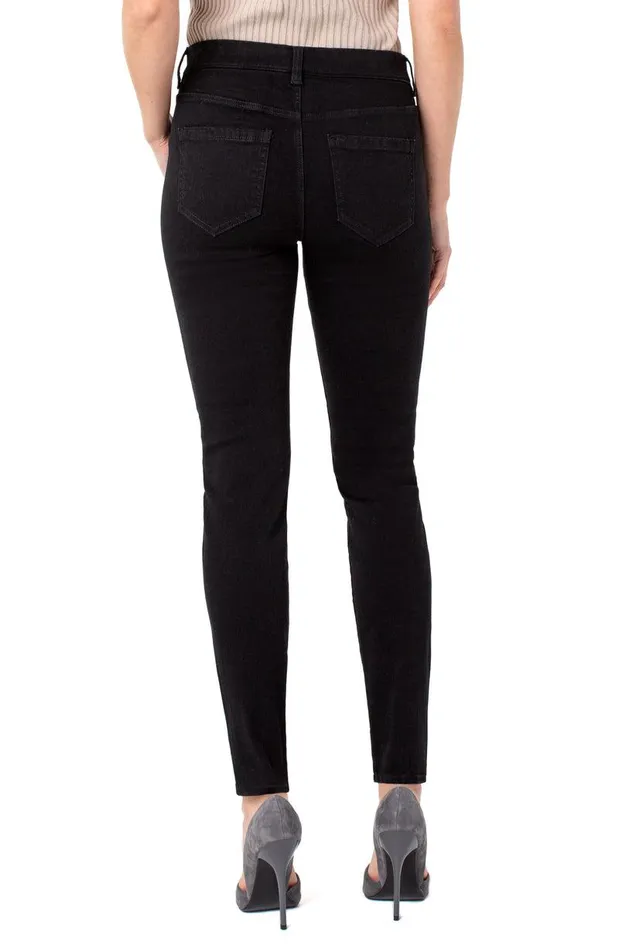 Liverpool Los Angeles THE GIA GLIDER PULLON SKINNY ECO Black Rinse Women SKINNY