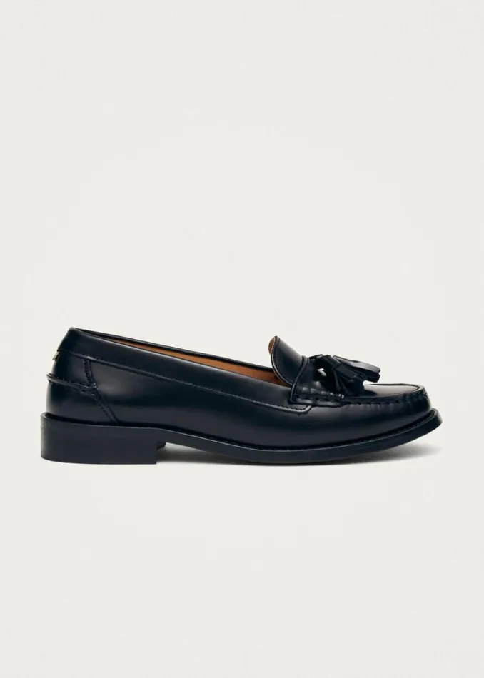 Loafers Women ALOHAS Terrane Black Leather Loafers