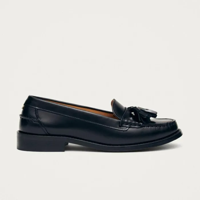 Loafers Women ALOHAS Terrane Black Leather Loafers