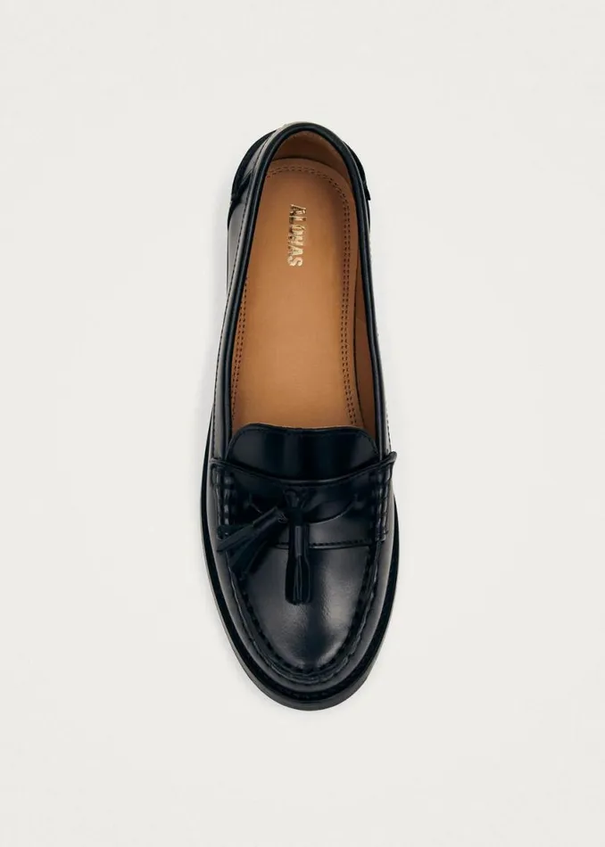 Loafers Women ALOHAS Terrane Black Leather Loafers