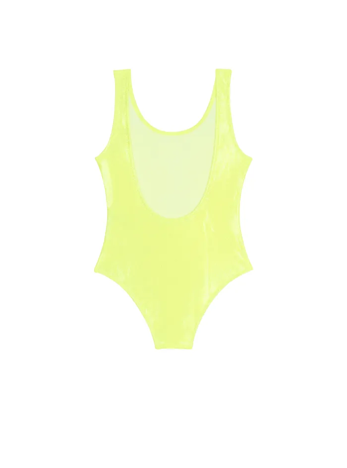 Logo Swimsuit Yellow Kids Balmain