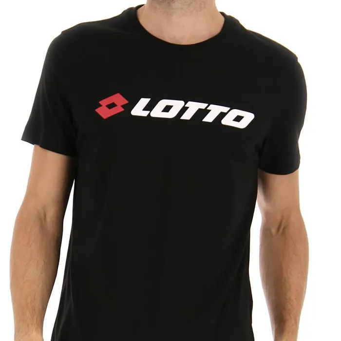 Lotto Sport Running And Training ManWoman MSC TEE II LOGO All Black Lotto Sport Running And Training ManWoman MSC TEE II LOGO All Black
