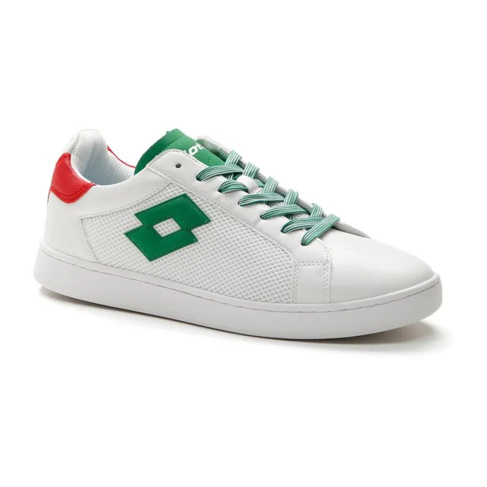 Lotto Sport Sneakers Man 1973 AMF NET Whiteflag Greenflame Red Lotto Sport Sneakers Man 1973 AMF NET Whiteflag Greenflame Red