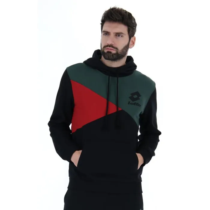 Lotto Sport Sweatshirts Man ATHLETICA LG III SWEAT HD FL All Black