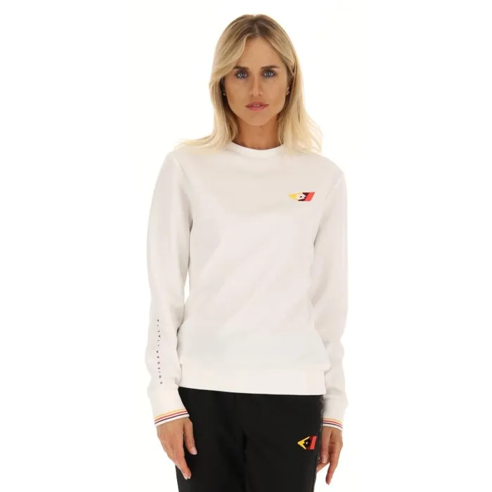 Lotto Sport Sweatshirts Woman ATHLETICA CLASSIC W V SWEAT RN Candy White
