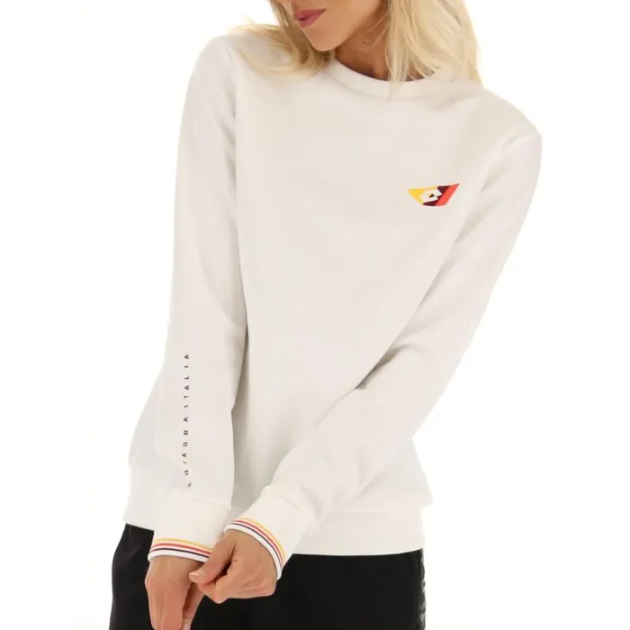 Lotto Sport Sweatshirts Woman ATHLETICA CLASSIC W V SWEAT RN Candy White Lotto Sport Sweatshirts Woman ATHLETICA CLASSIC W V SWEAT RN Candy White