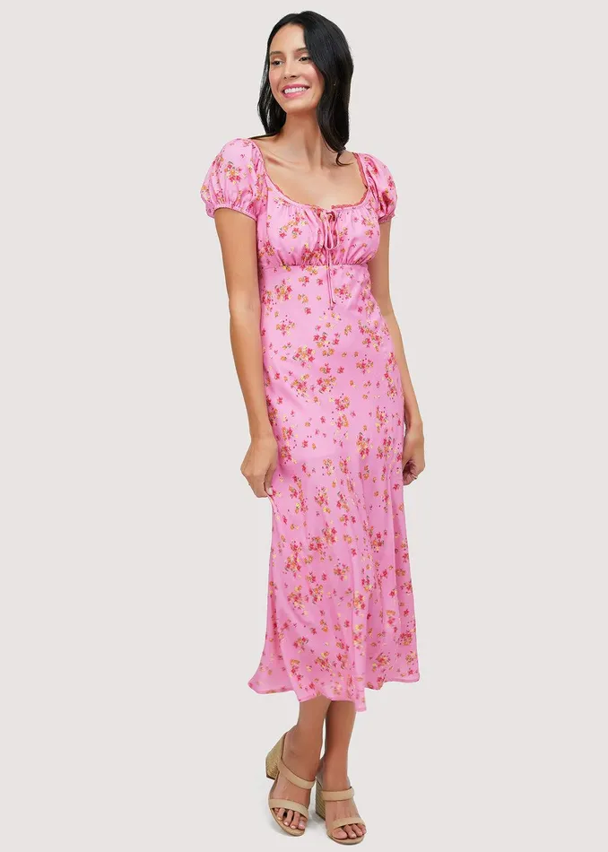 Love Spell Midi Dress Pinkfloral Women Lost Wander Dresses