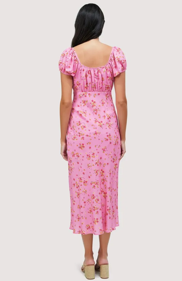 Love Spell Midi Dress Pinkfloral Women Lost Wander Dresses