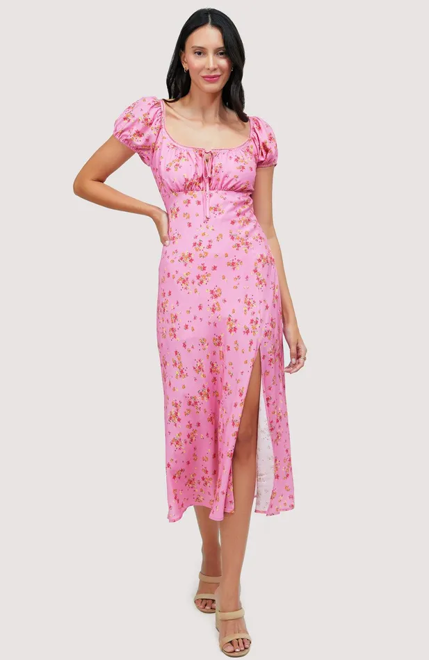 Love Spell Midi Dress Pinkfloral Women Lost Wander Dresses