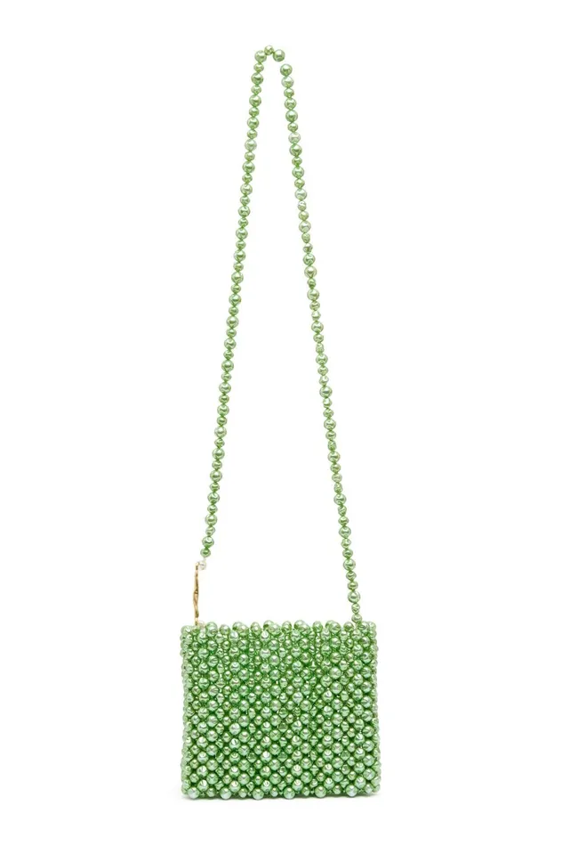 Lucienne Full Pearl Crossbody Fern Green Women Aje Handbags 038 Wallets