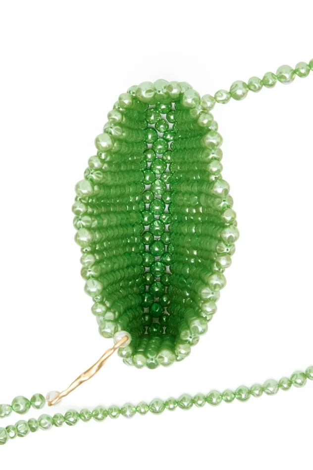 Lucienne Full Pearl Crossbody Fern Green Women Aje Handbags 038 Wallets