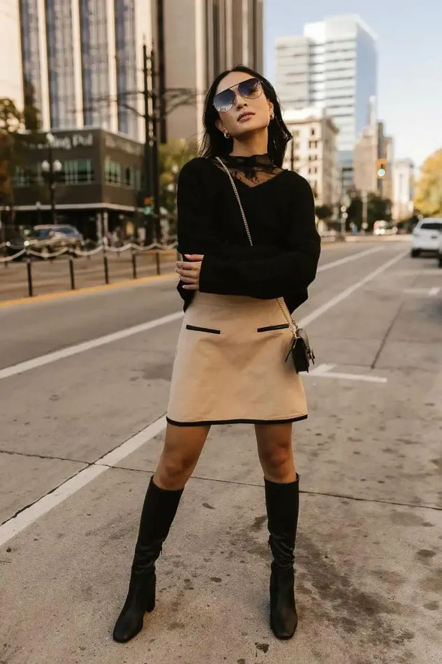 Lyra VNeck Sweater In Black Black Women Bohme Tops