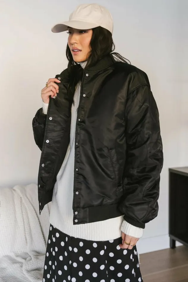 Madilyn Bomber Jacket In Black Black Women Bohme Outerwear